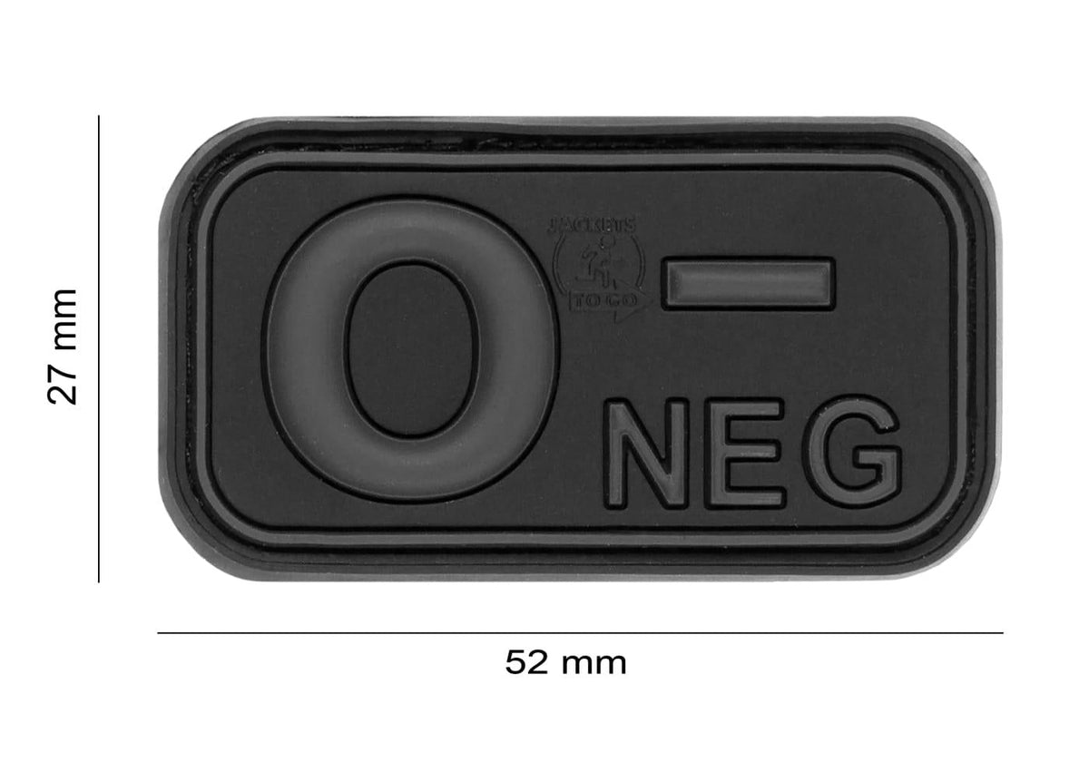 JTG Bloodtype Rubber Patch 0 Neg JTG