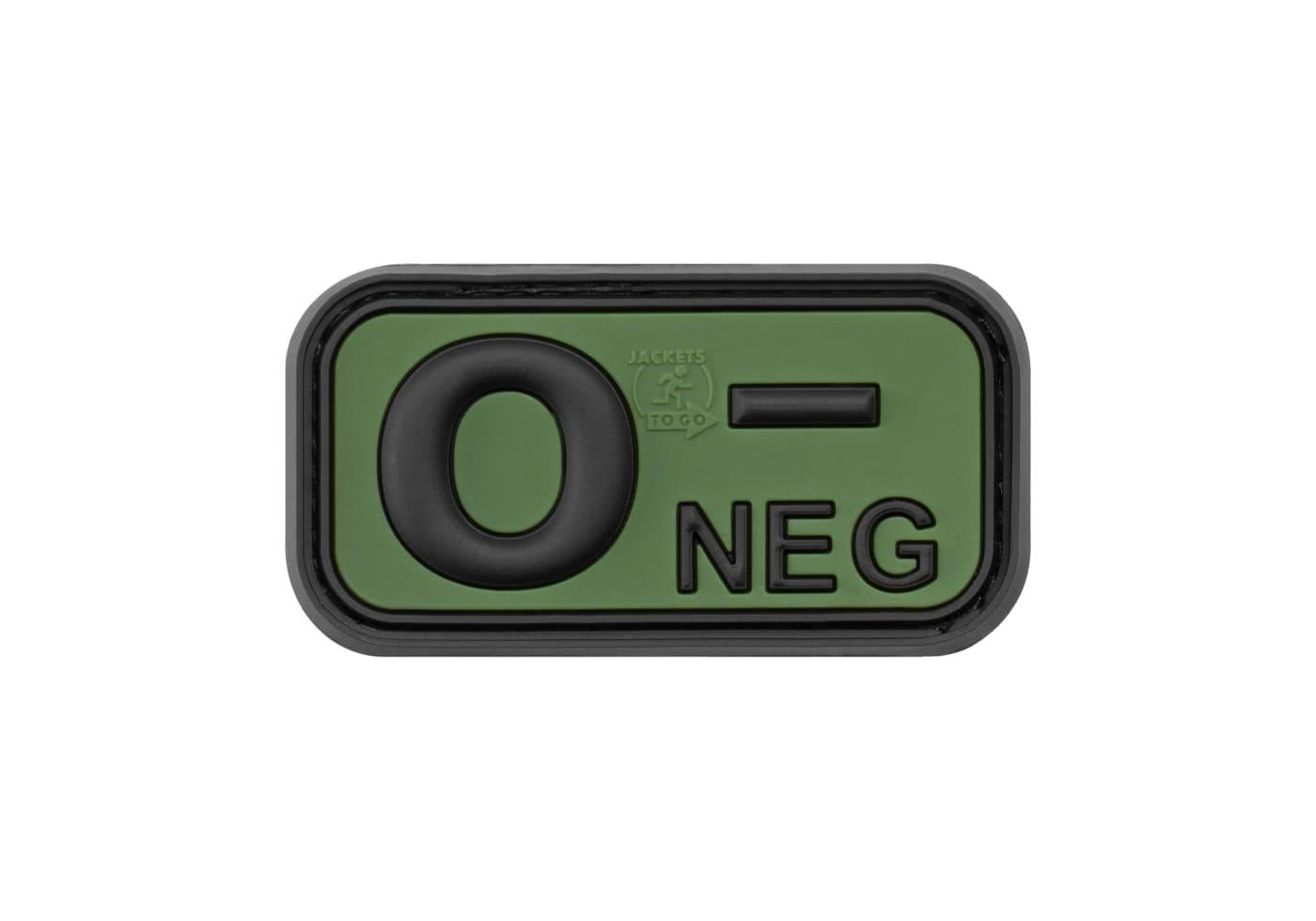 JTG Bloodtype Rubber Patch 0 Neg JTG