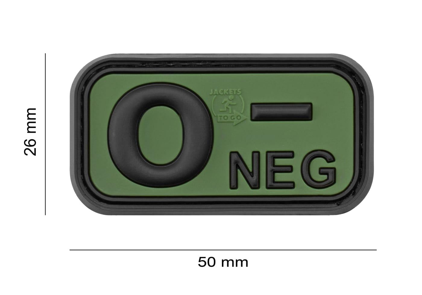 JTG Bloodtype Rubber Patch 0 Neg JTG