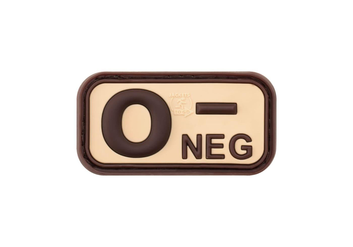 JTG Bloodtype Rubber Patch 0 Neg JTG