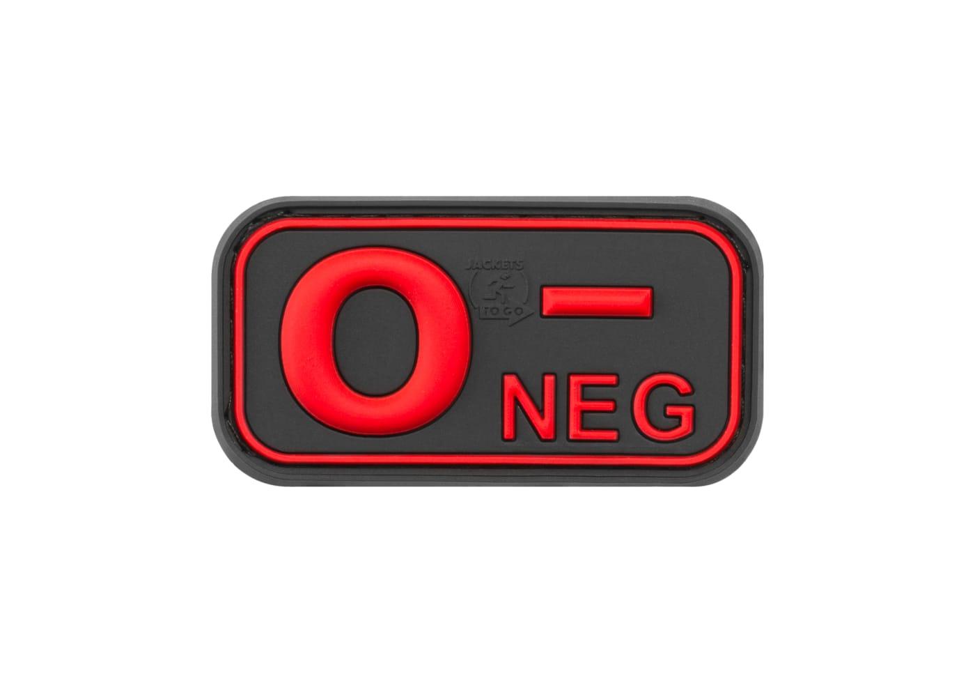 JTG Bloodtype Rubber Patch 0 Neg JTG