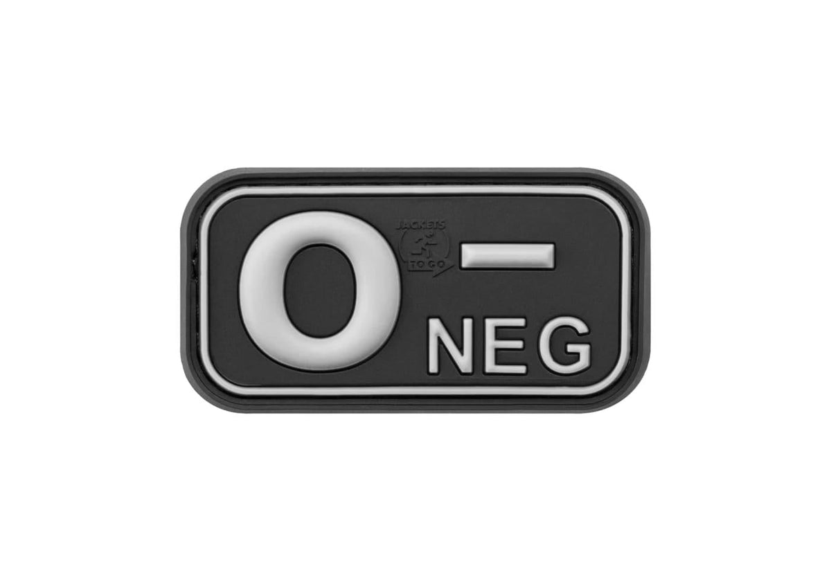 JTG Bloodtype Rubber Patch 0 Neg JTG