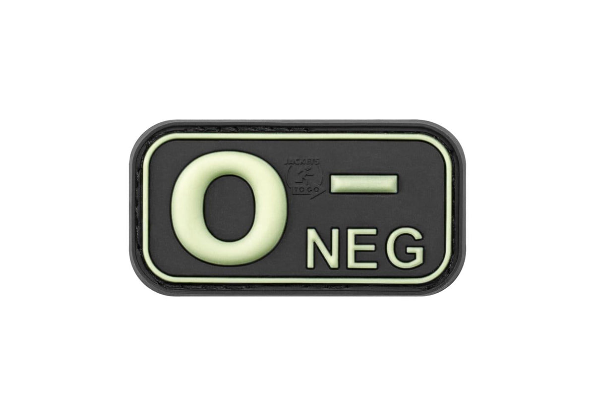 JTG Bloodtype Rubber Patch 0 Neg JTG