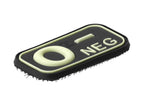 JTG Bloodtype Rubber Patch 0 Neg JTG