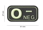 JTG Bloodtype Rubber Patch 0 Neg JTG