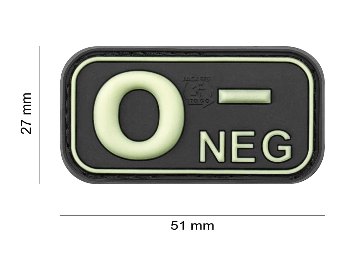 JTG Bloodtype Rubber Patch 0 Neg JTG