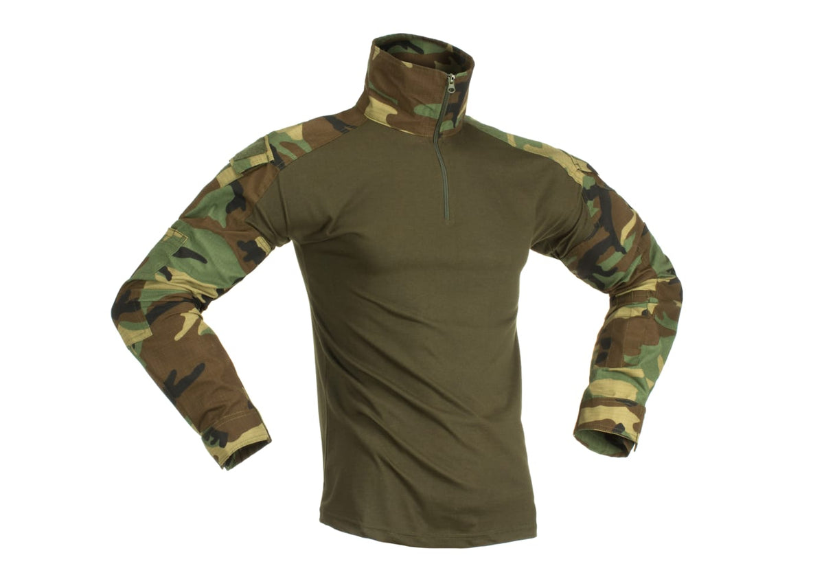 Invader Gear Combat Shirt - camouflages classiques - Woodland