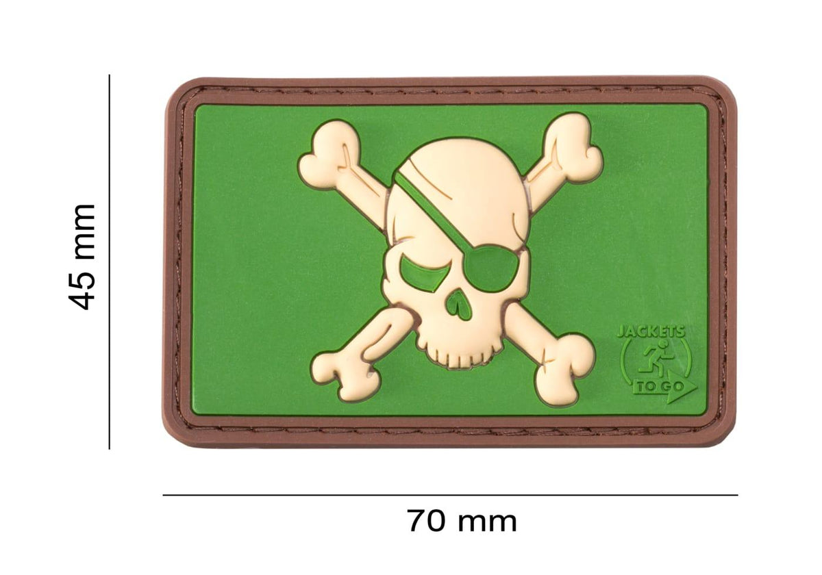 JTG Pirate Skull Rubber Patch JTG