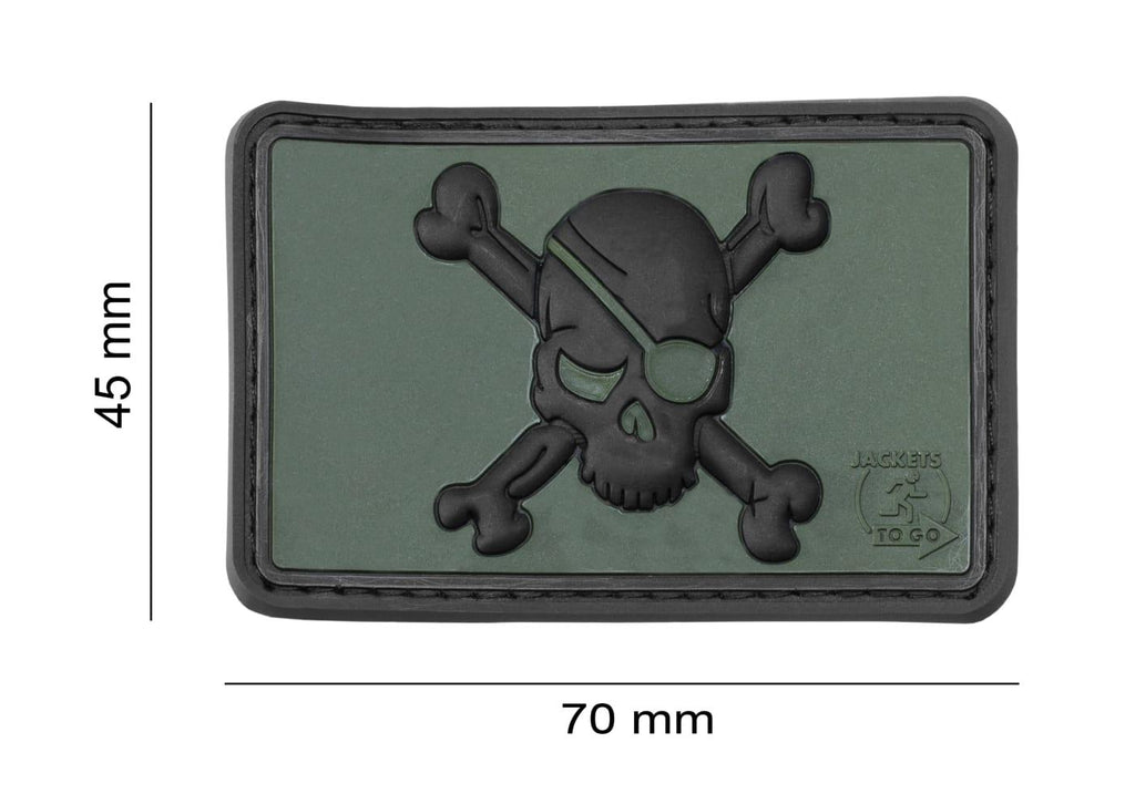 JTG Pirate Skull Rubber Patch JTG