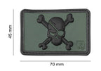 JTG Pirate Skull Rubber Patch JTG