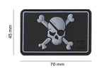 JTG Pirate Skull Rubber Patch JTG