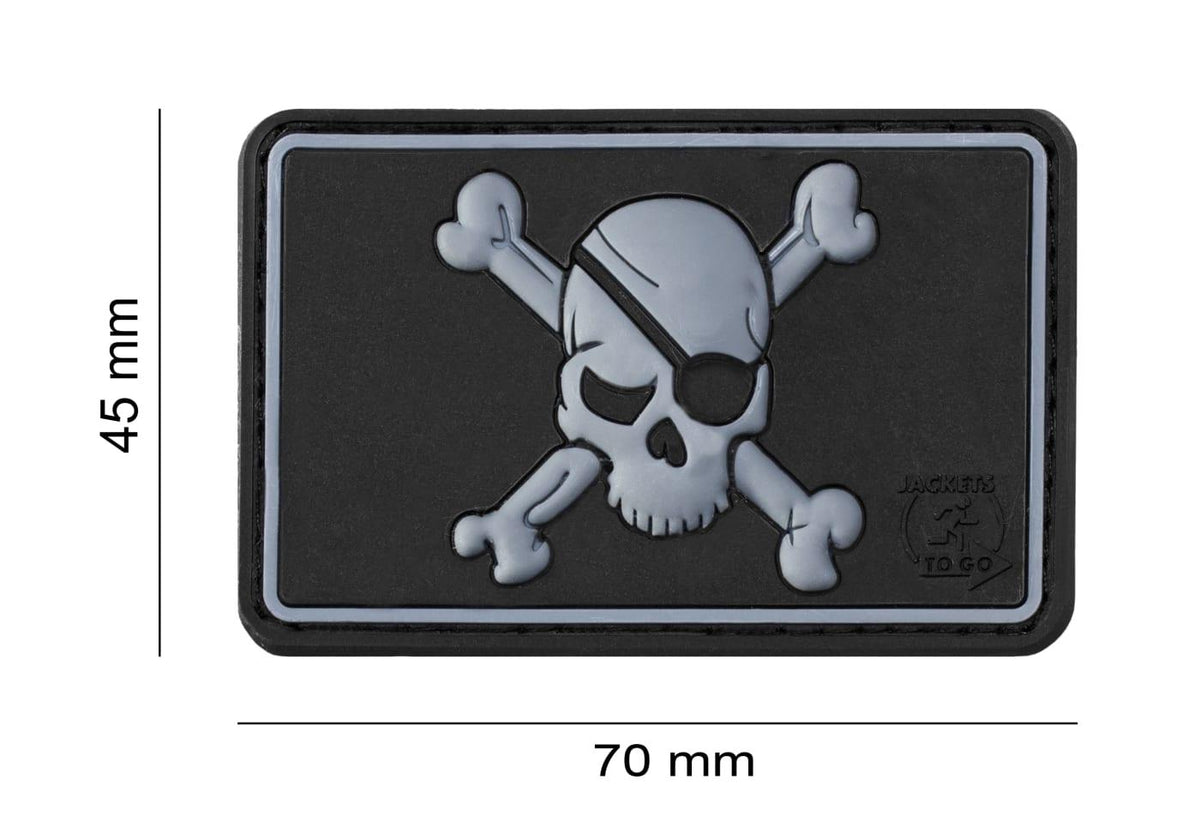 JTG Pirate Skull Rubber Patch JTG