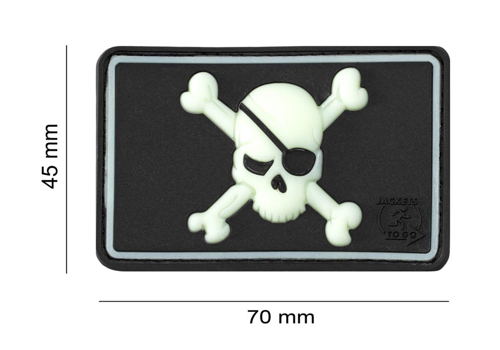 JTG Pirate Skull Rubber Patch JTG