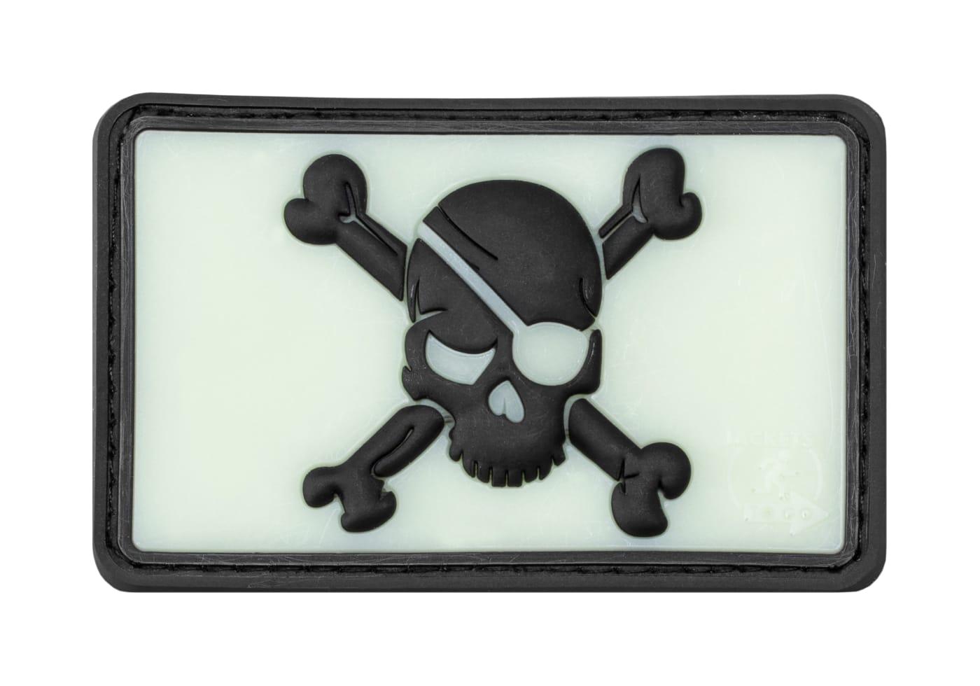 JTG Pirate Skull Rubber Patch JTG