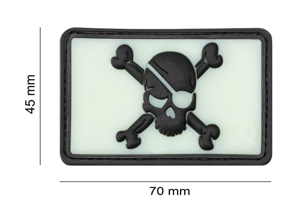 JTG Pirate Skull Rubber Patch JTG