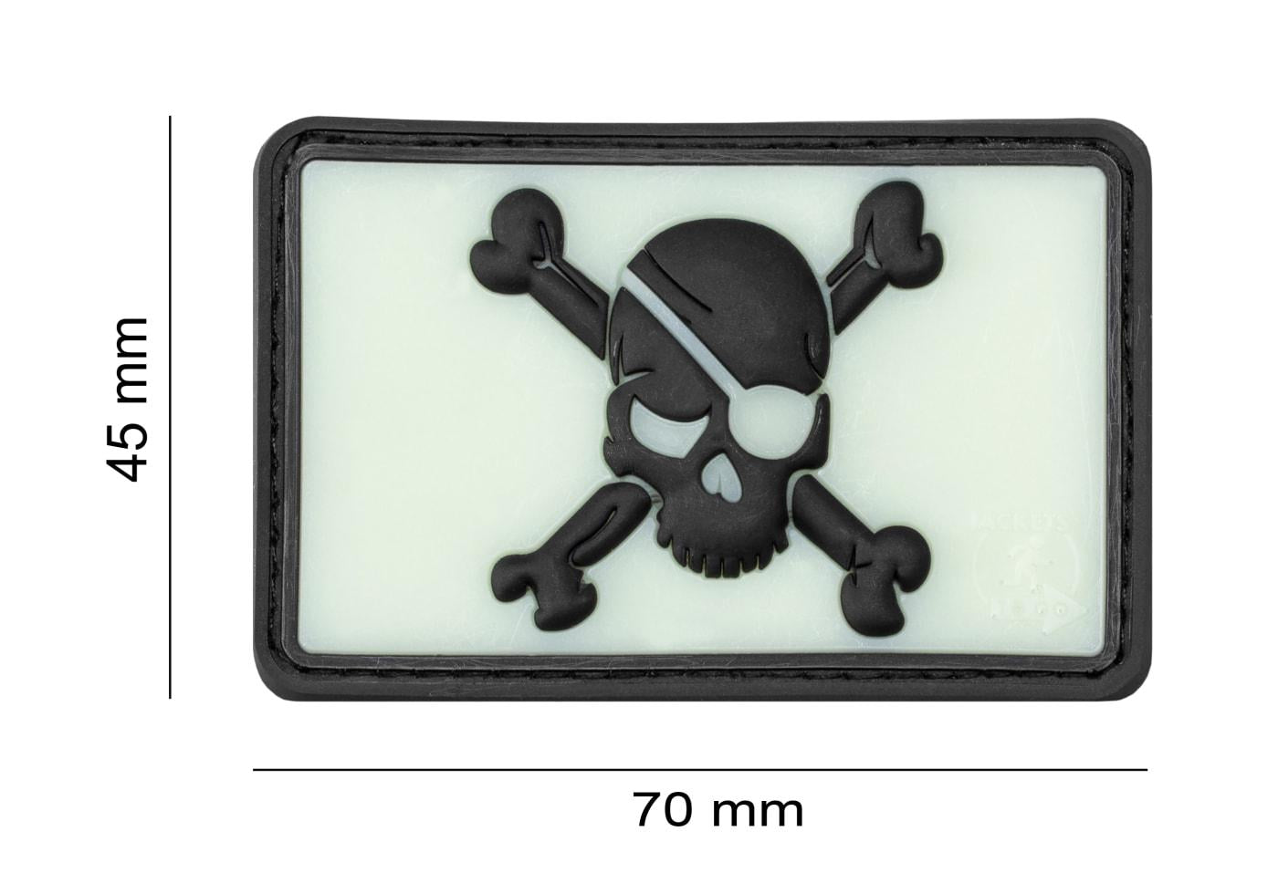 JTG Pirate Skull Rubber Patch JTG