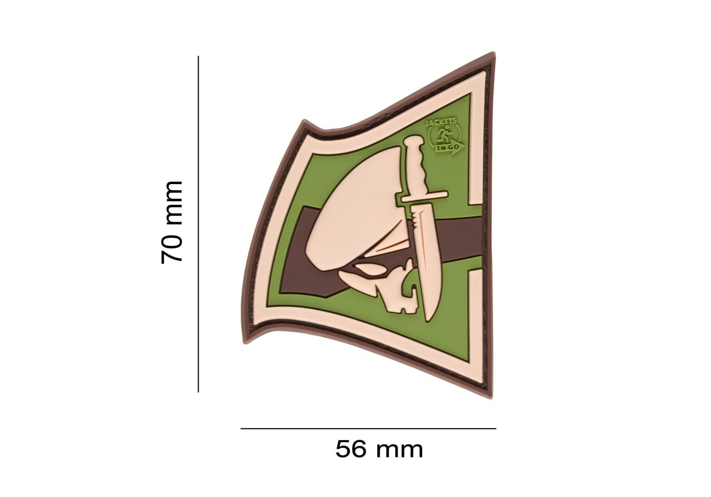 JTG Rebel Skull Rubber Patch JTG