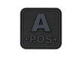 JTG Bloodtype Square Rubber Patch A Pos