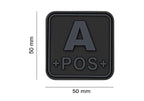 JTG Bloodtype Square Rubber Patch A Pos JTG