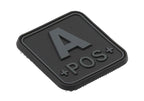 JTG Bloodtype Square Rubber Patch A Pos JTG
