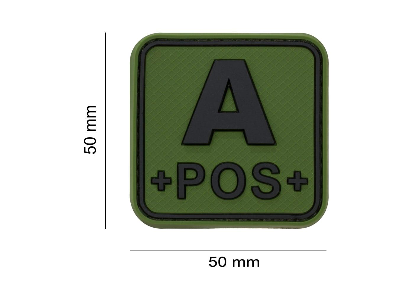 JTG Bloodtype Square Rubber Patch A Pos JTG