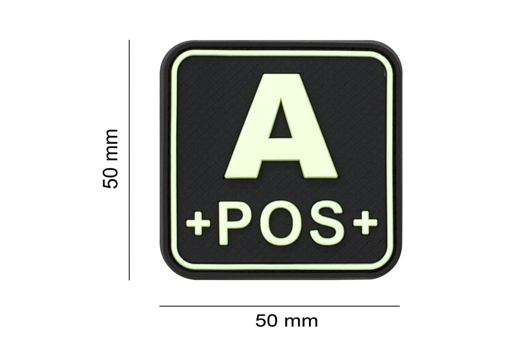 JTG Bloodtype Square Rubber Patch A Pos JTG