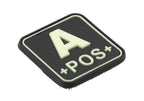 JTG Bloodtype Square Rubber Patch A Pos JTG