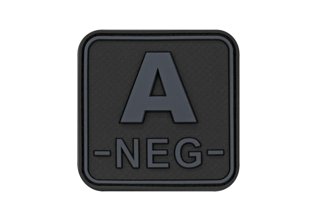 JTG Bloodtype Square Rubber Patch A Neg JTG