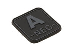 JTG Bloodtype Square Rubber Patch A Neg JTG