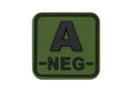 JTG Bloodtype Square Rubber Patch A Neg