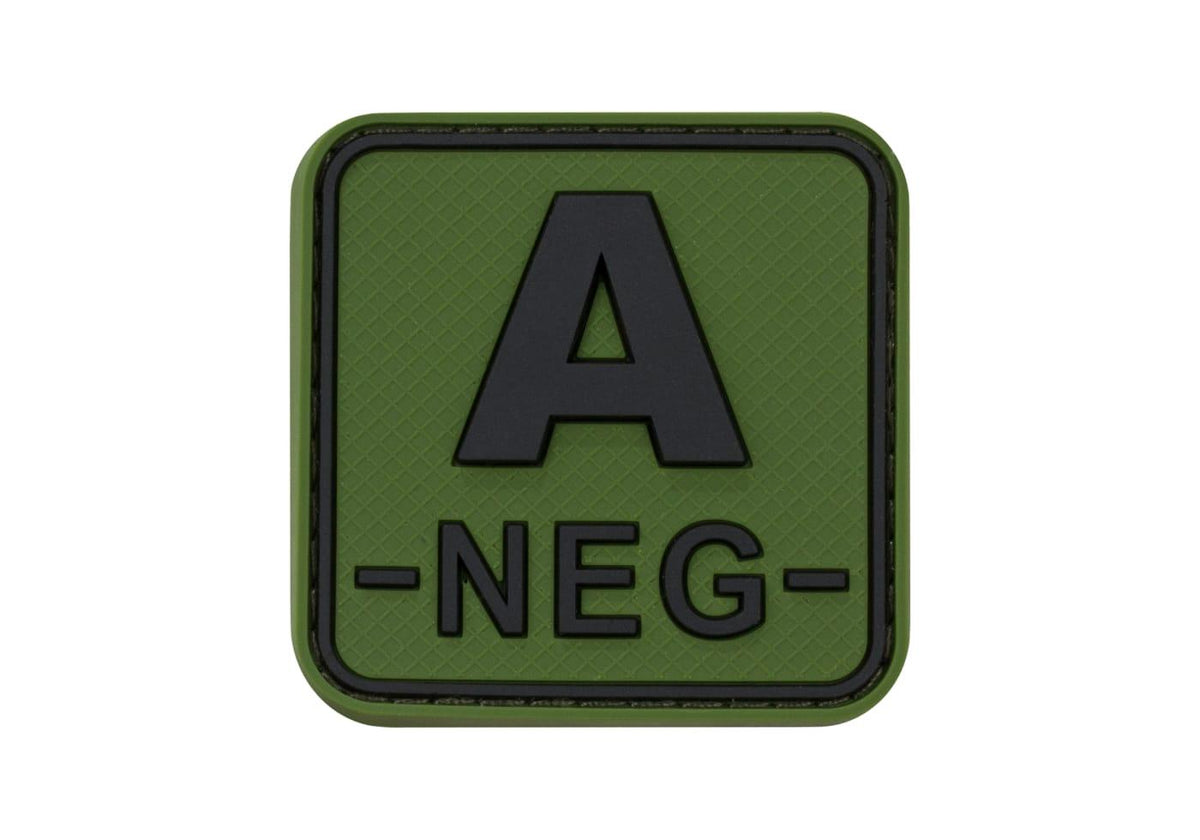 JTG Bloodtype Square Rubber Patch A Neg