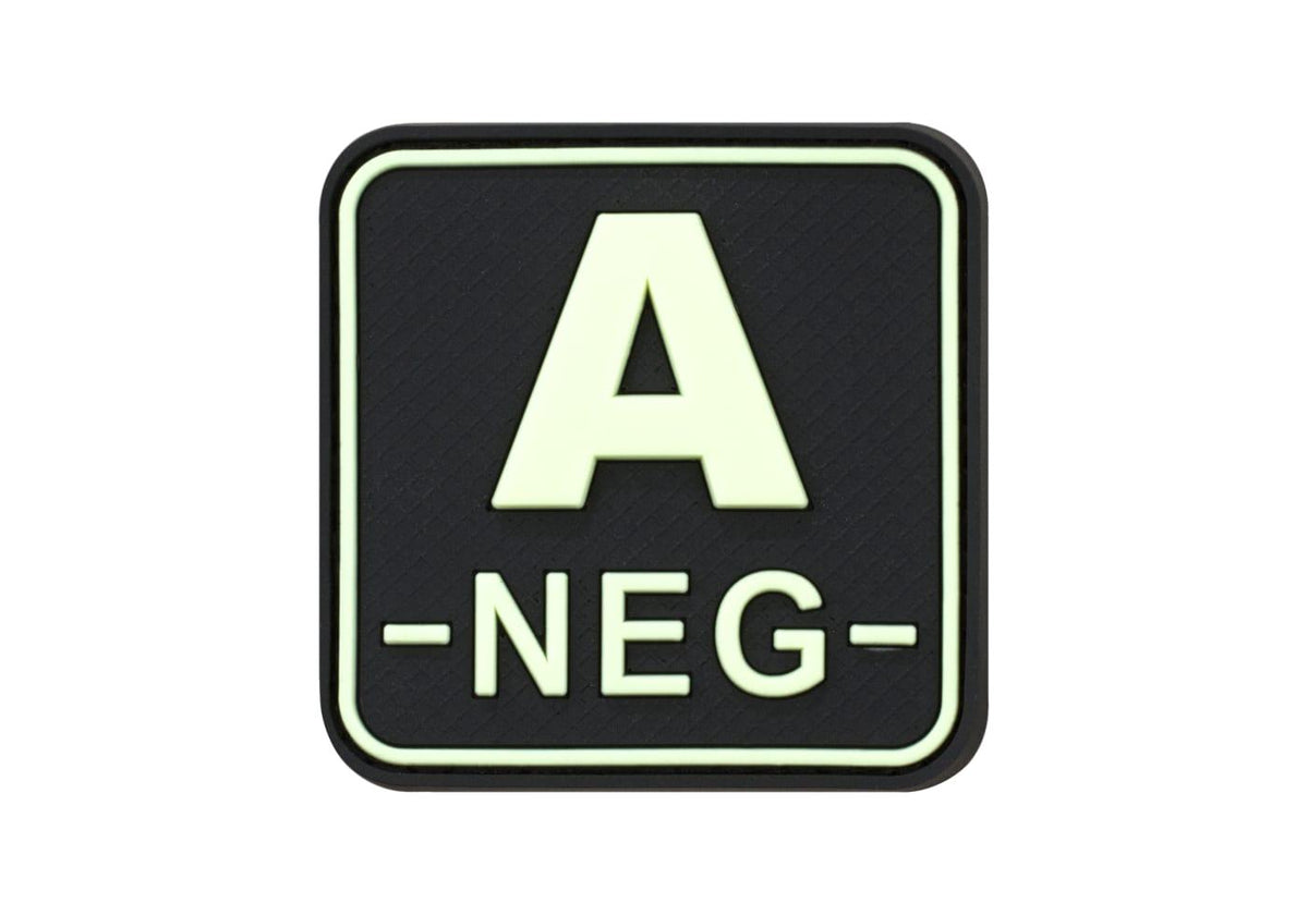 JTG Bloodtype Square Rubber Patch A Neg JTG