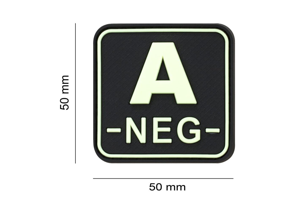 JTG Bloodtype Square Rubber Patch A Neg JTG