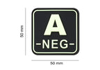 JTG Bloodtype Square Rubber Patch A Neg JTG
