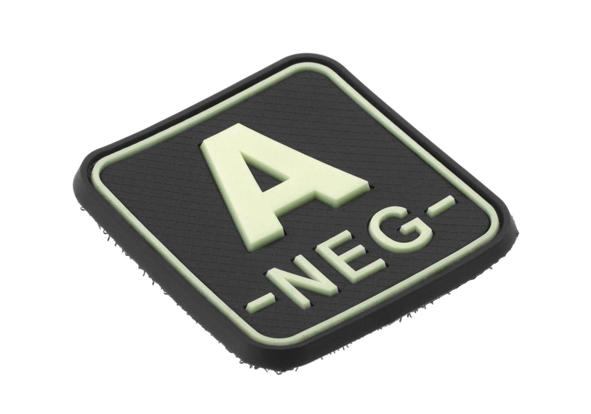 JTG Bloodtype Square Rubber Patch A Neg JTG