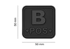 JTG Bloodtype Square Rubber Patch B Pos JTG