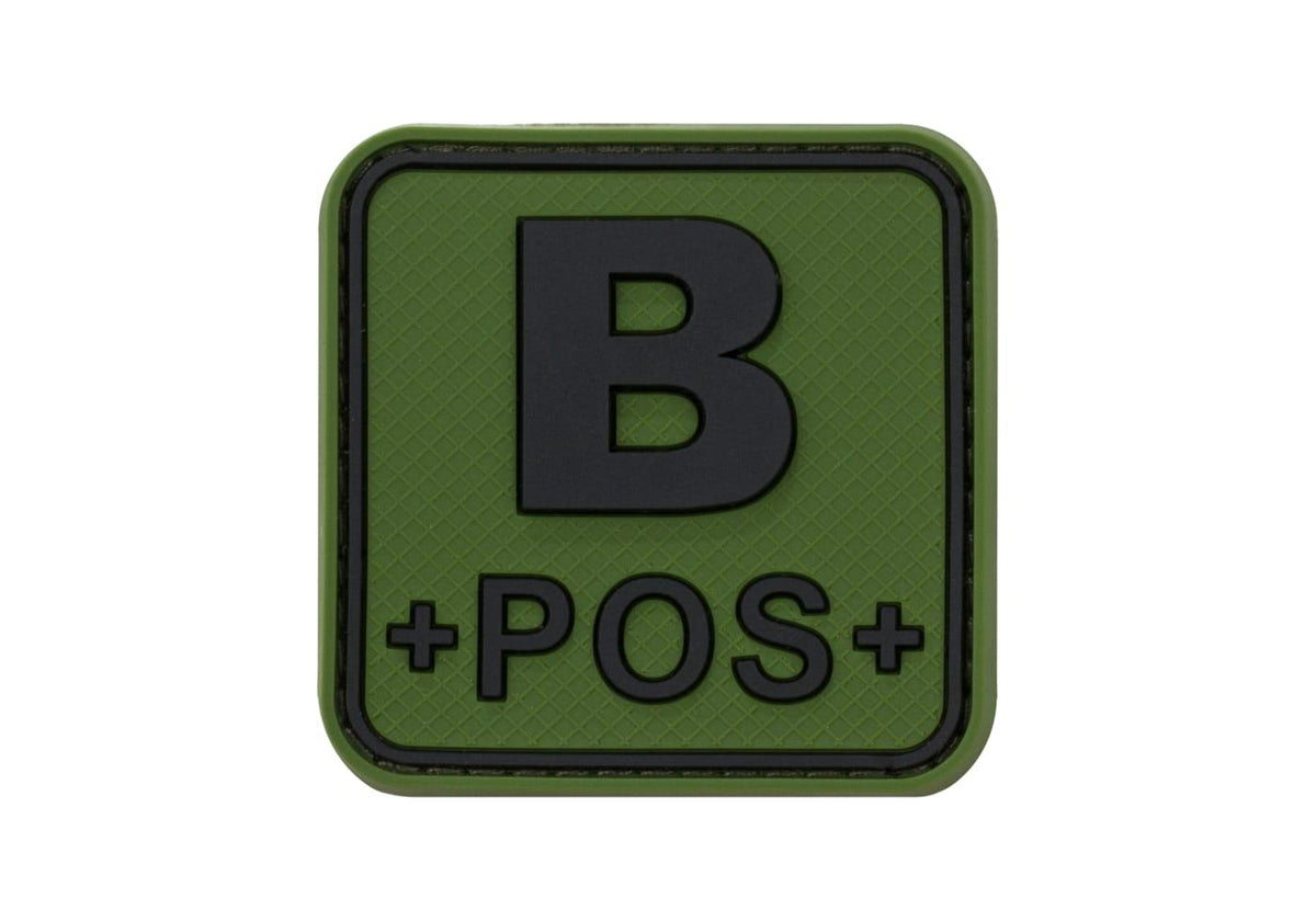 JTG Bloodtype Square Rubber Patch B Pos JTG