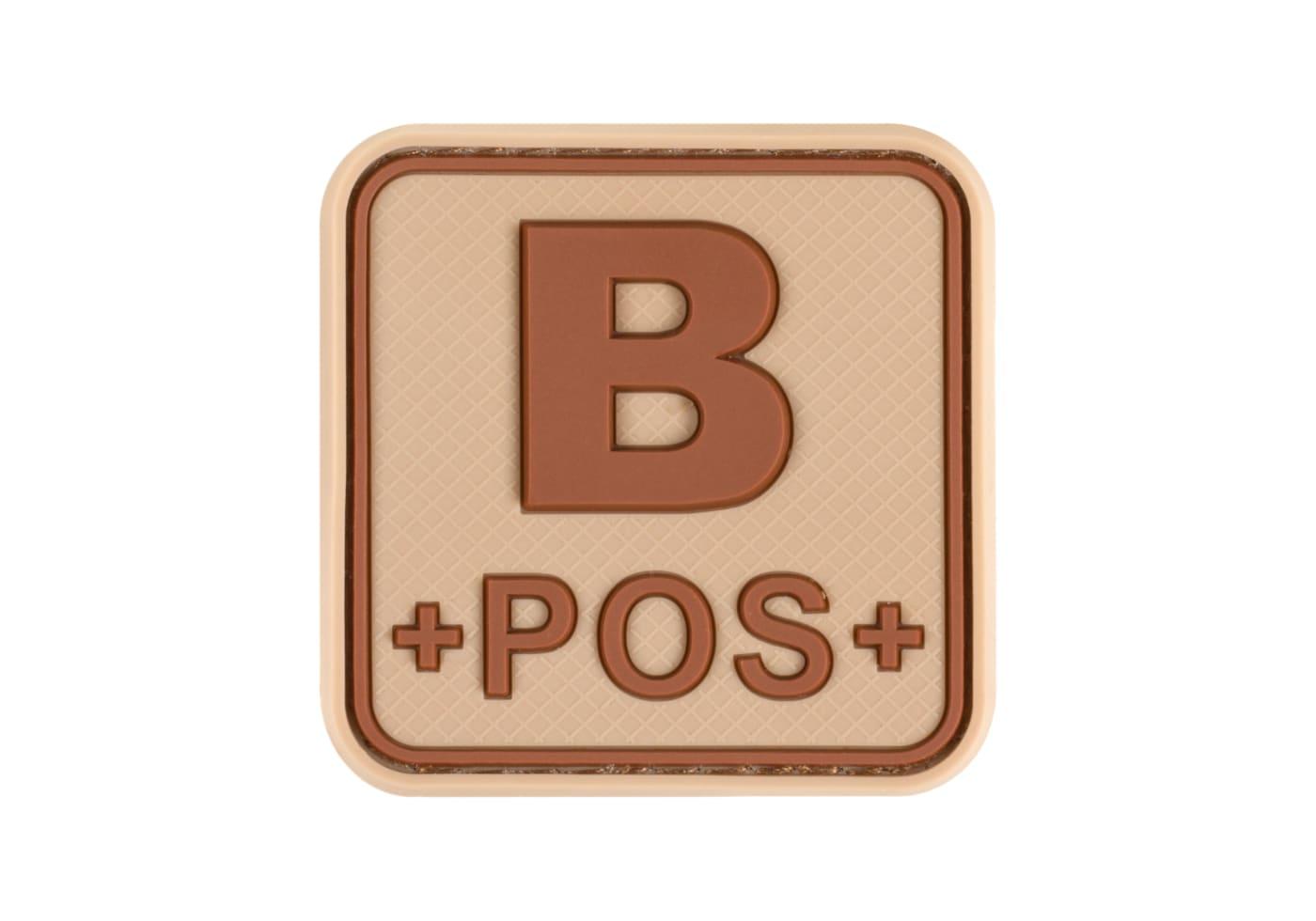 JTG Bloodtype Square Rubber Patch B Pos JTG