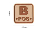 JTG Bloodtype Square Rubber Patch B Pos JTG