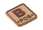JTG Bloodtype Square Rubber Patch B Pos JTG
