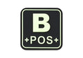 JTG Bloodtype Square Rubber Patch B Pos