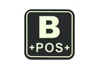 JTG Bloodtype Square Rubber Patch B Pos