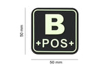 JTG Bloodtype Square Rubber Patch B Pos JTG