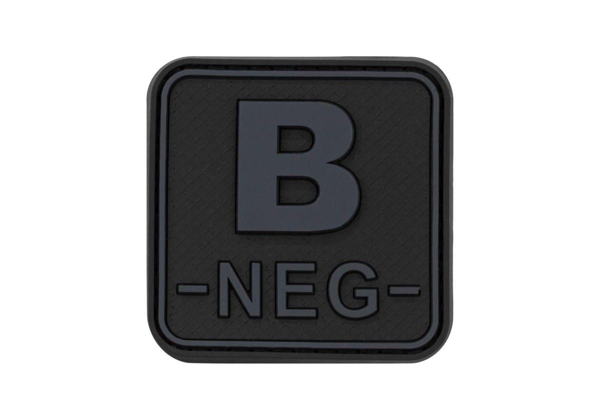 JTG Bloodtype Square Rubber Patch B Neg JTG