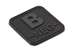 JTG Bloodtype Square Rubber Patch B Neg JTG