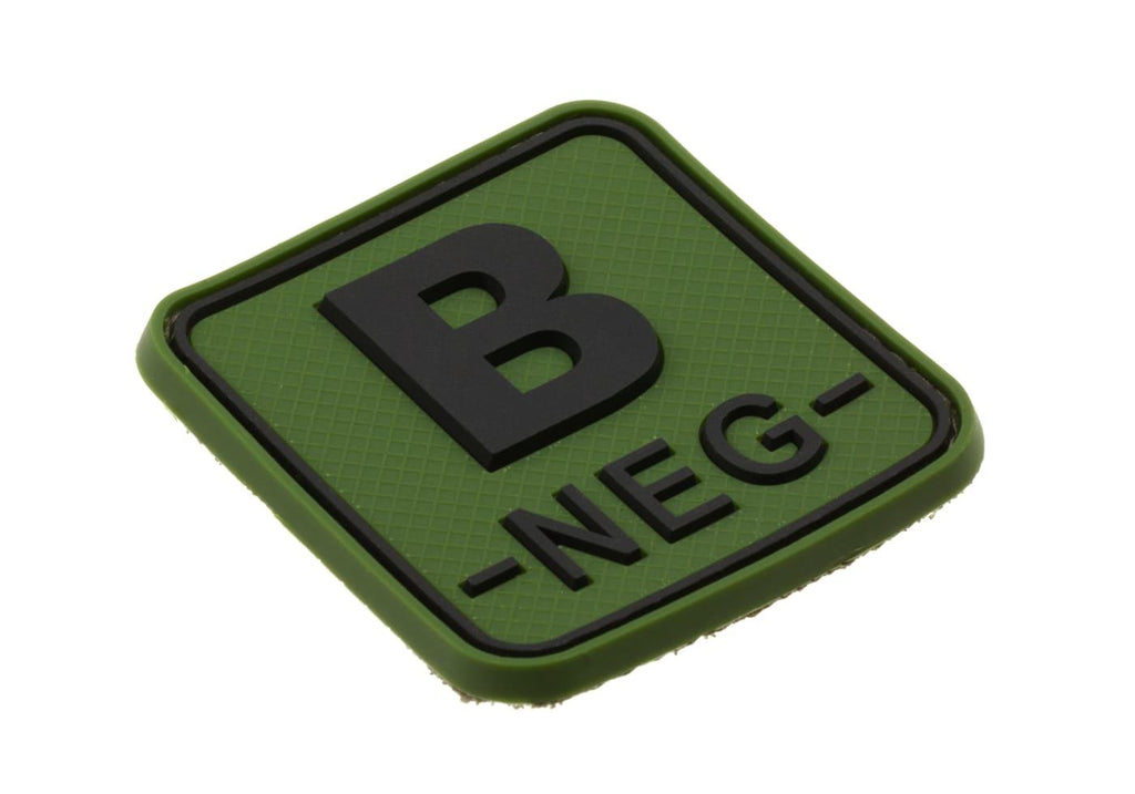 JTG Bloodtype Square Rubber Patch B Neg JTG