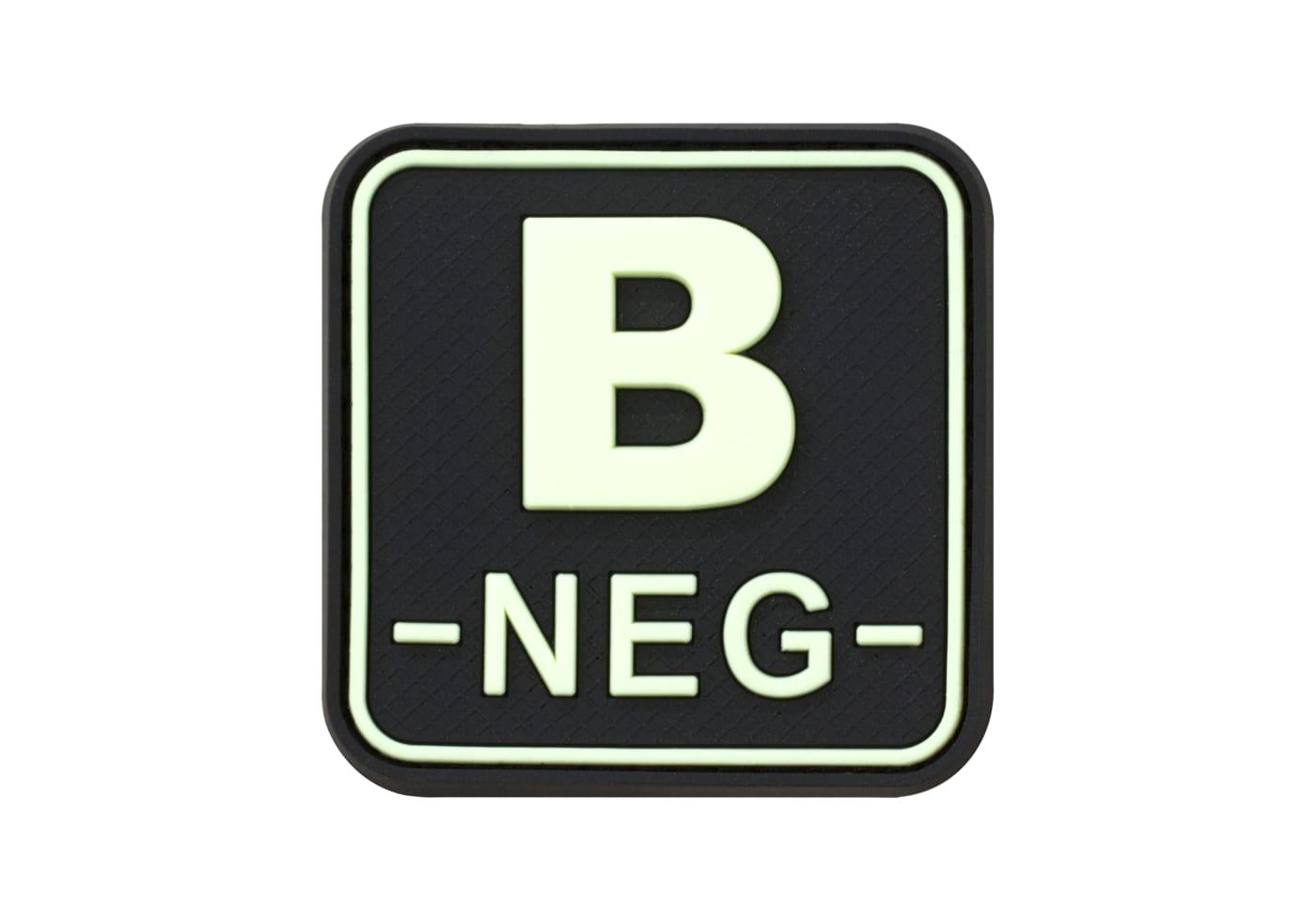 JTG Bloodtype Square Rubber Patch B Neg JTG