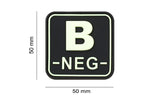 JTG Bloodtype Square Rubber Patch B Neg JTG