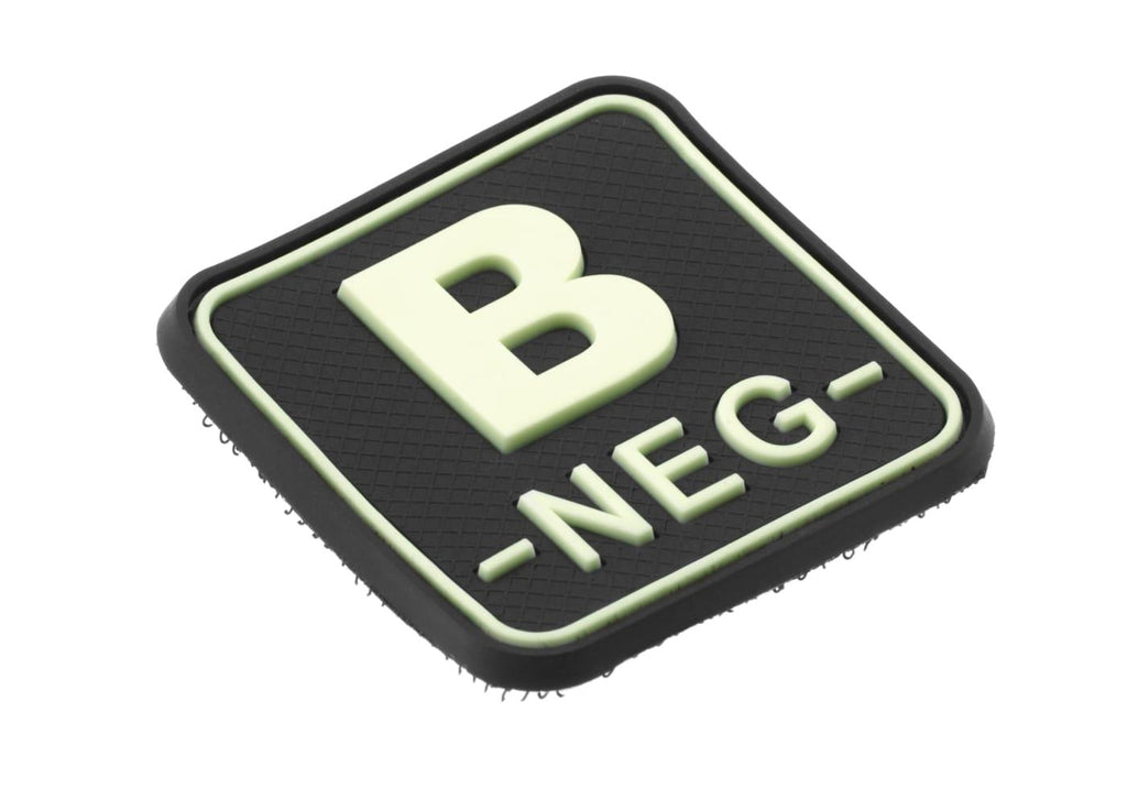 JTG Bloodtype Square Rubber Patch B Neg JTG