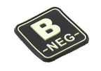 JTG Bloodtype Square Rubber Patch B Neg JTG